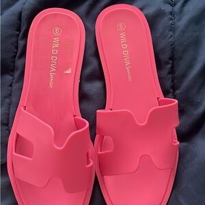 DIVA Lounge Women's Pink Slide Sandals